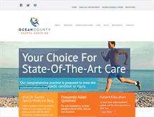 Tablet Screenshot of oceancountysportsmedicine.com